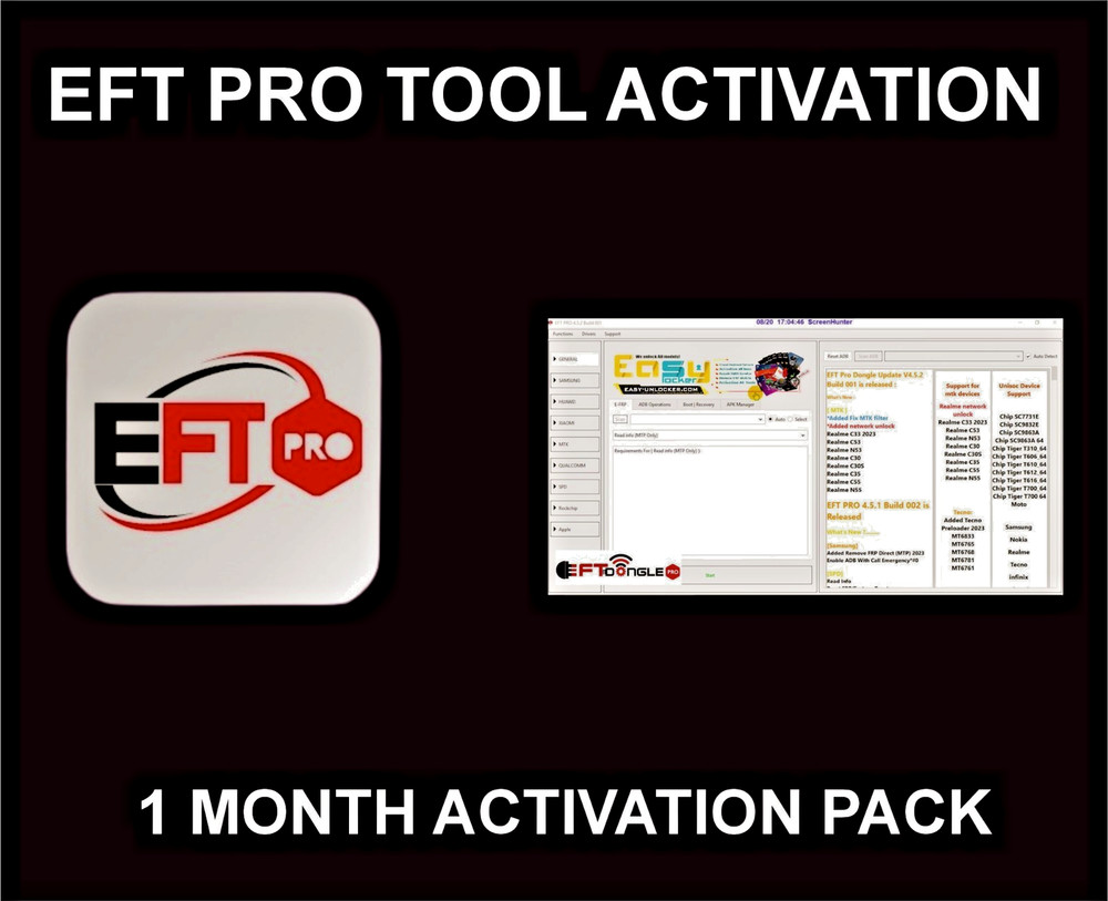 EFT Pro Tool No need Dongle 1 Month Plan