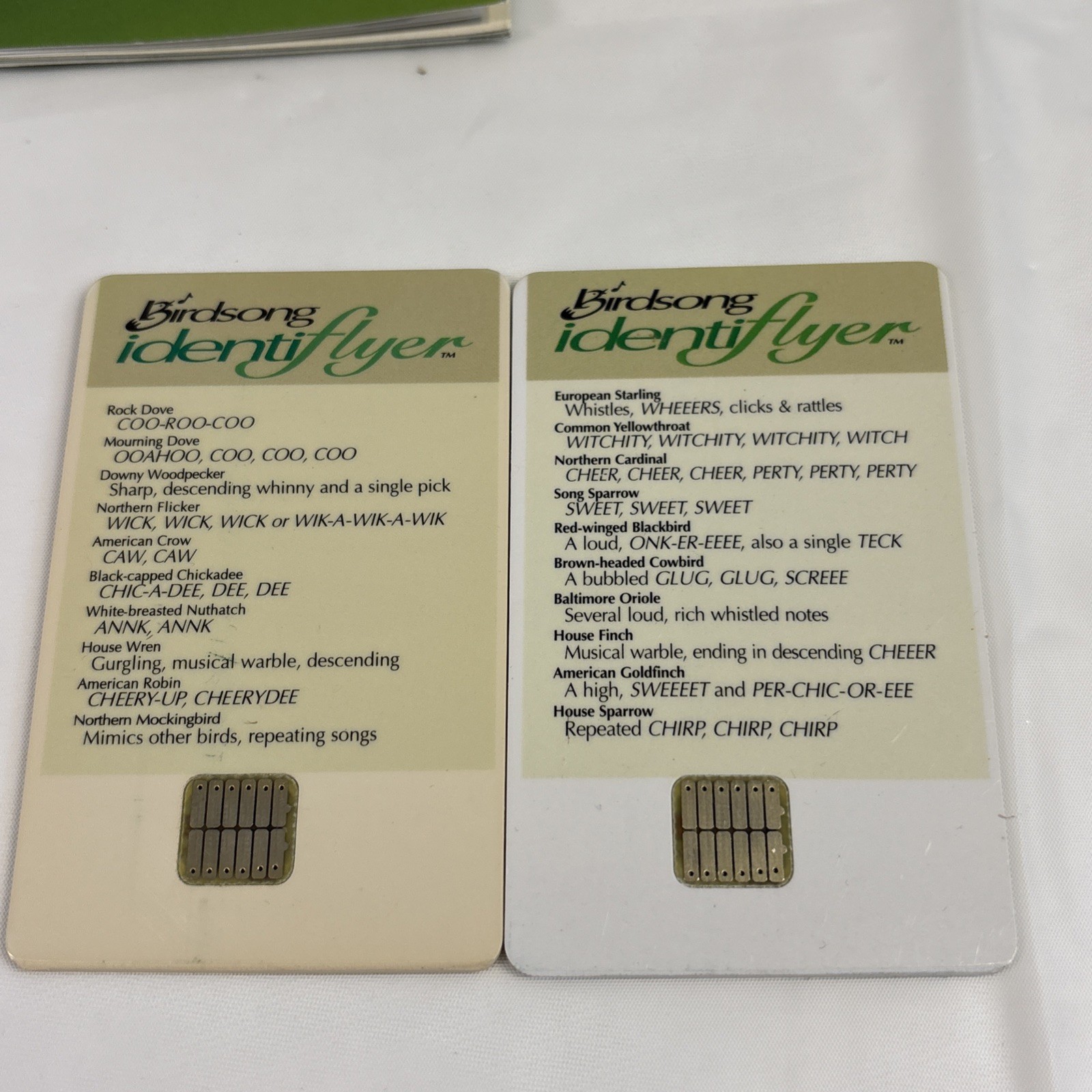 BirdSong IdentiFlyer Bird Song Identifier with 2 Cards Working Tested