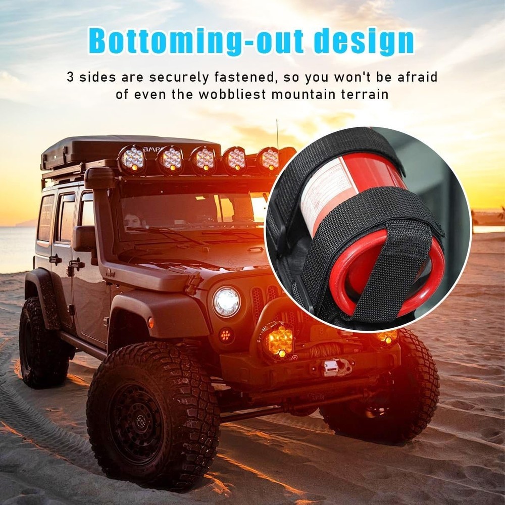 Roll Bar Fire Extinguisher Holder, Adjustable Fire Extinguisher Mount Strap w...