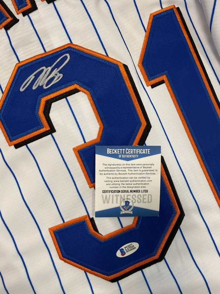 Hand Signed METS Team Jersey Autographed Mike Piazza BAS COA