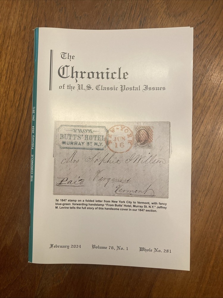 The Chronicle of US Classic Postal Issues 2024 Full year