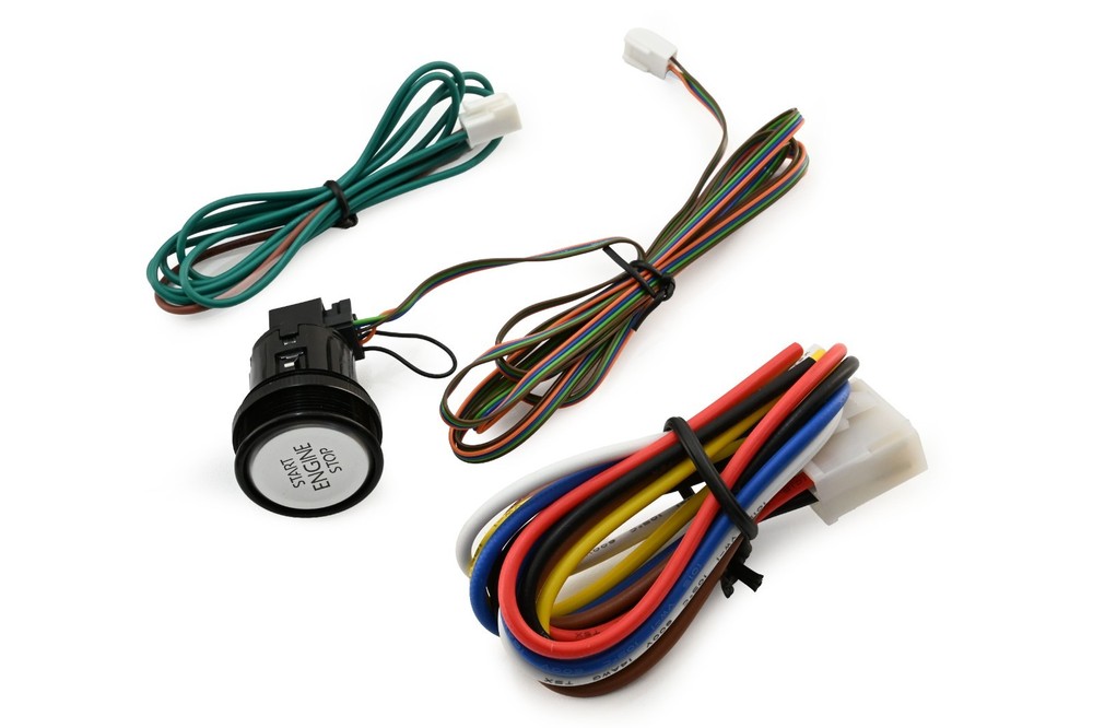 Universal RFID 12V Ignition Switch Button Start Keyless Anti-Theft -Silver Black