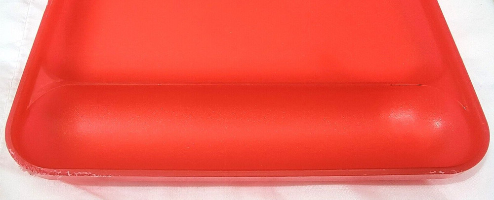 4 sheer TUPPERWARE DIVIDED DINING TRAYS stackable picnic lunch cafeteria camping