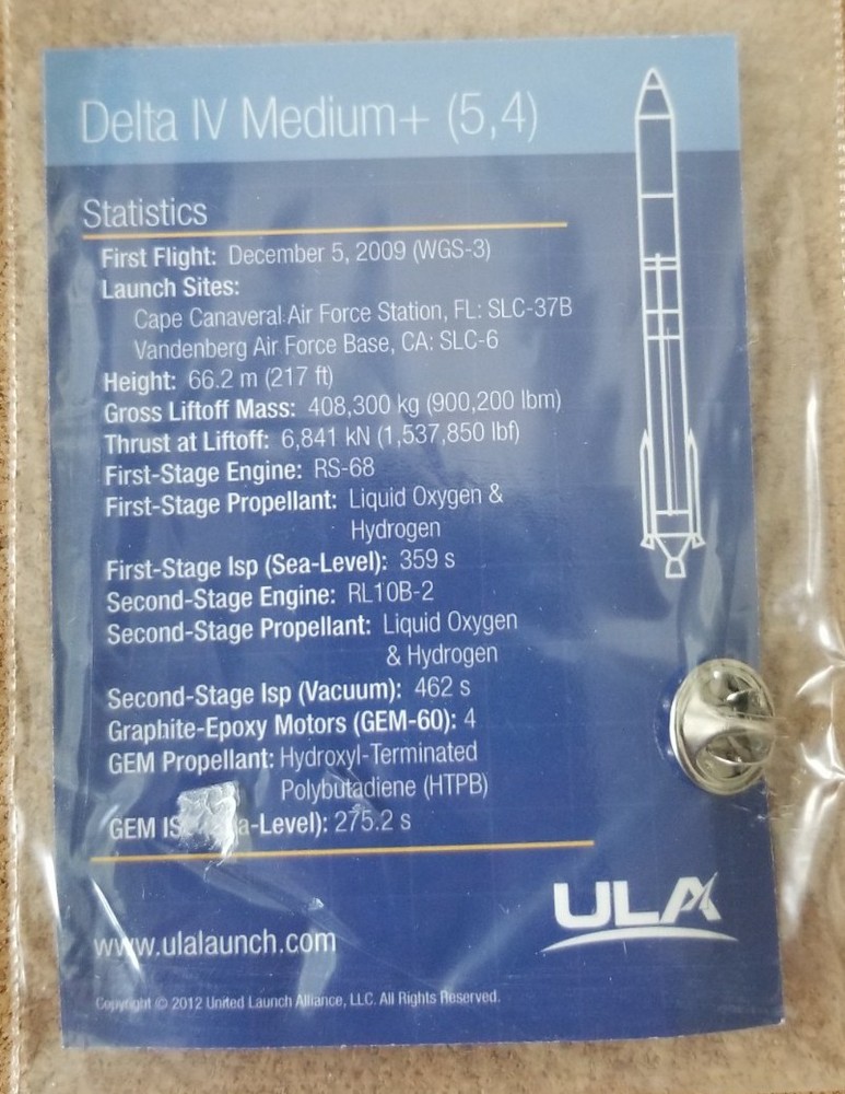 Launch Services Program NASS 4 Pin & 2 Rocket Pins