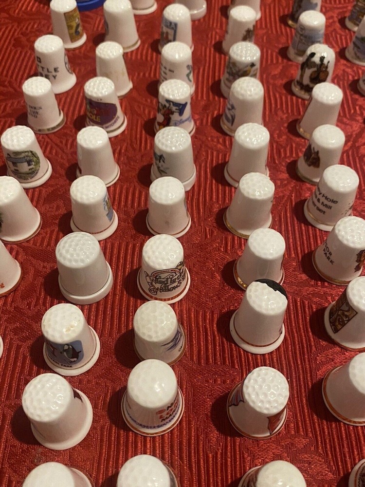 210 Various Design Bone China Thimbles Collection