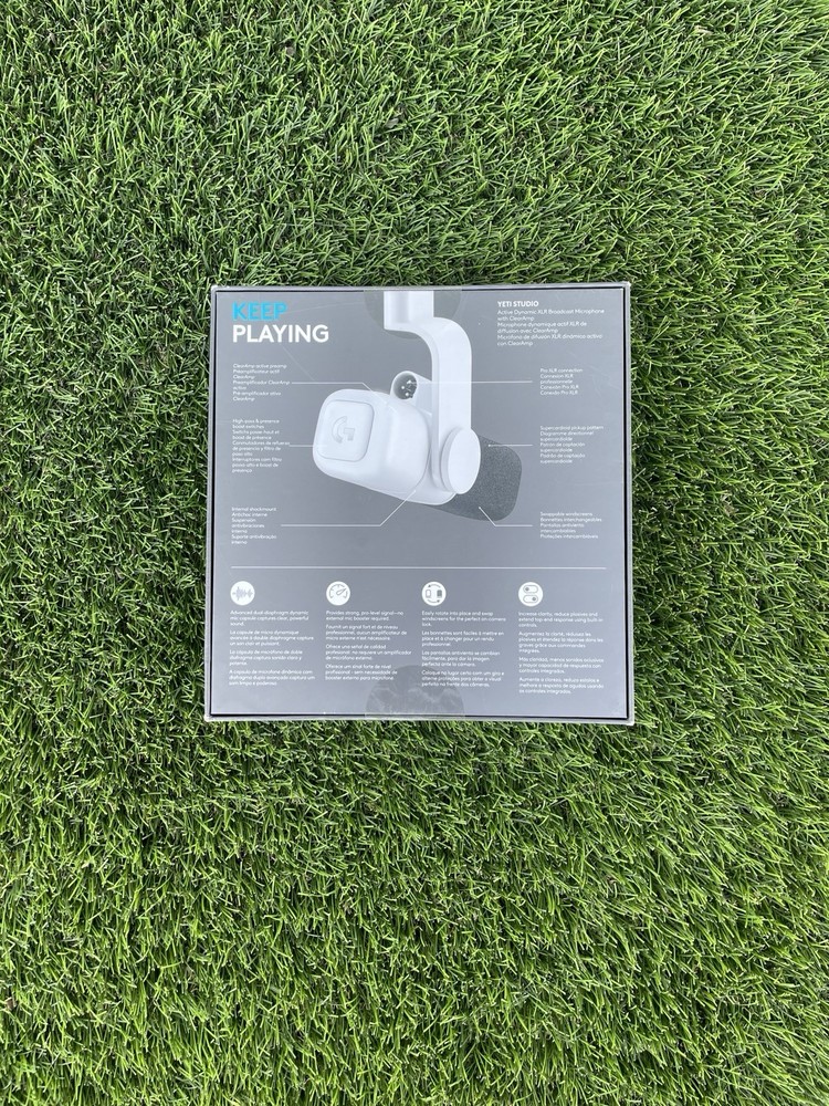 Logitech Yeti Studio Dynamic XLR Microphone White Noise-Cancelling Broadcasting