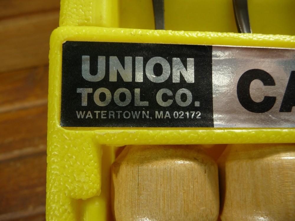 Union Tool Co General Palm Hand Wood Carving Tools SET OF 5 Gouges Chisel V USA