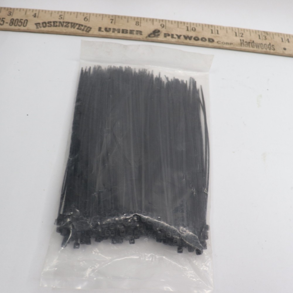 (150-Pk) Cable Ties Nylon/Plastic Medium Black 6"