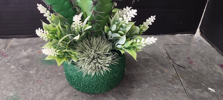 15" Artificial column cactus.