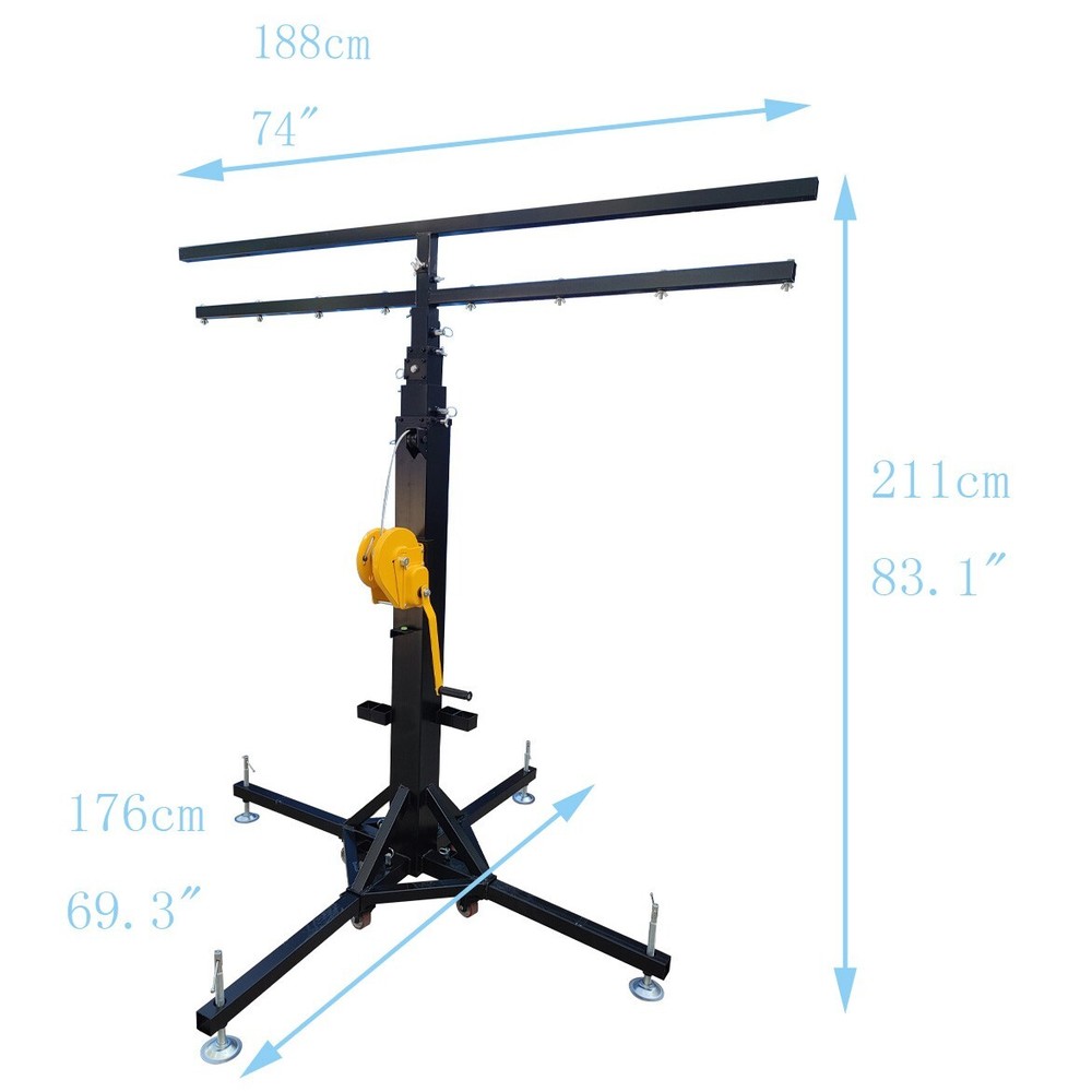 Height Adjust 2Layers Stage Bracket with 16 Lights Position Stand with Wheels