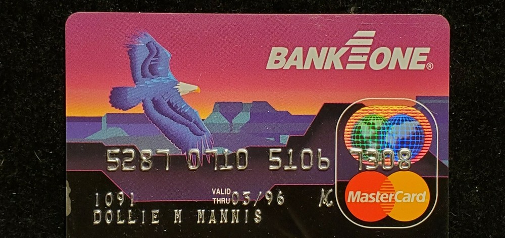 Bank One MasterCard exp 1996. Our cc892. Eagle