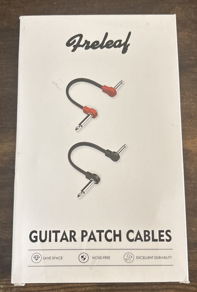 4Pack Guitar Effect Pedal Board Instrument Patch Cord Cables 6" 1/4" Right Angle