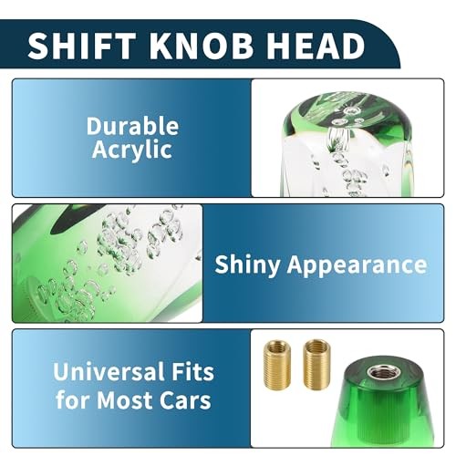 Car Shift Knob | Front Shift Lever Knob Universal for Automatic and 10cm Green