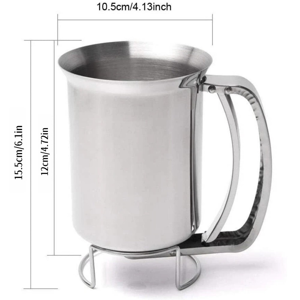 Precise Portion Control Batter Dispenser Stainless Steel Mess-Free Pancake Tool