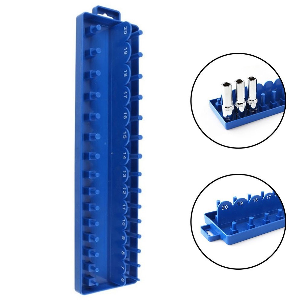 Socket Storage Organizer For Garage Workshop Metric Socket Tray Rack Holder