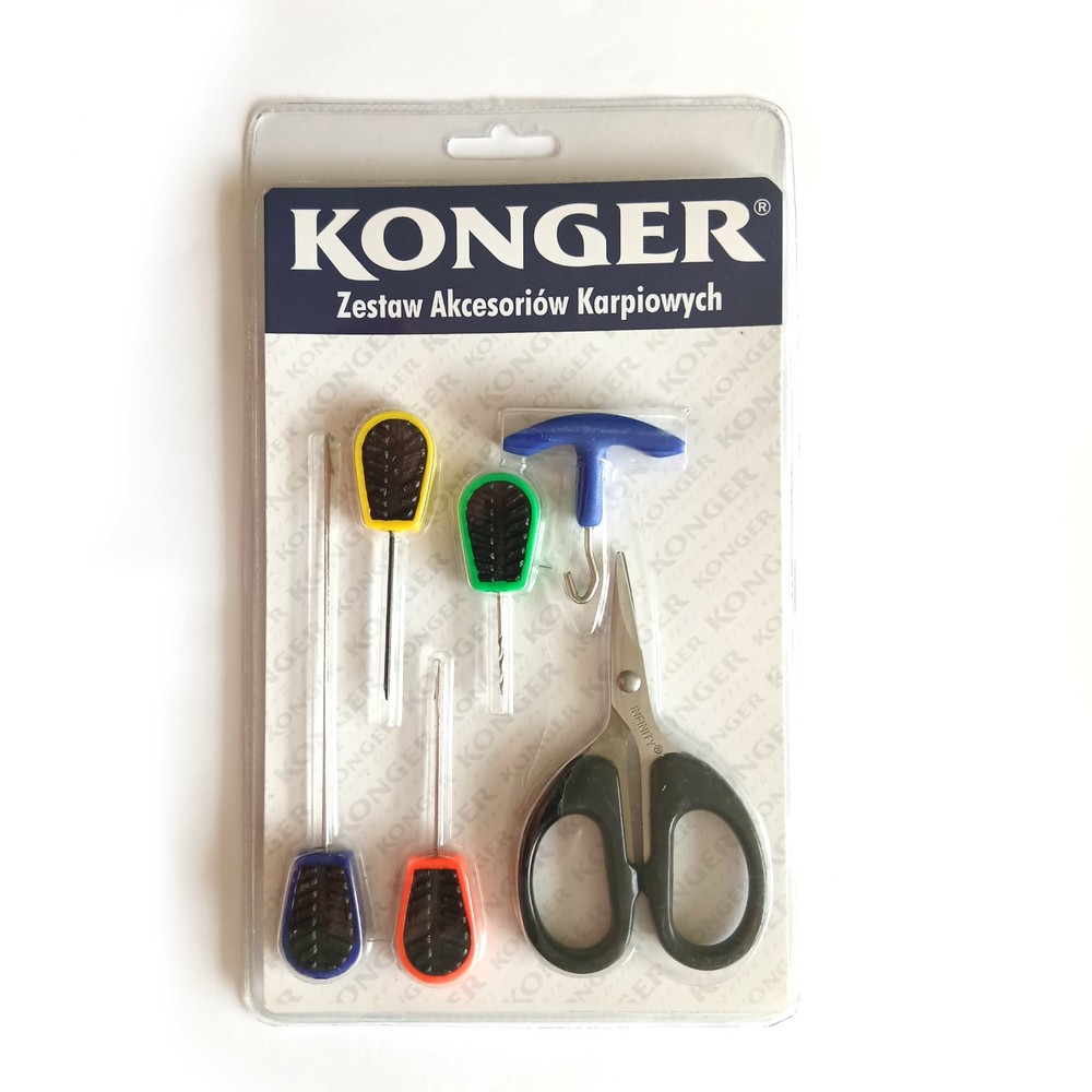 Baiting Tools Carp Fishing Hook Needle Boilie Bait Drill Scissor Puller Set
