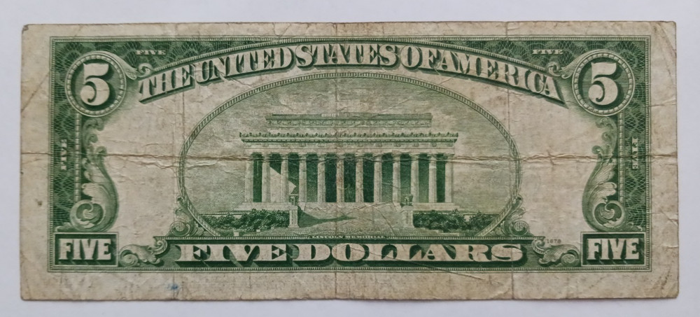 $5 Silver Certificate 1934C star note 5 dollars