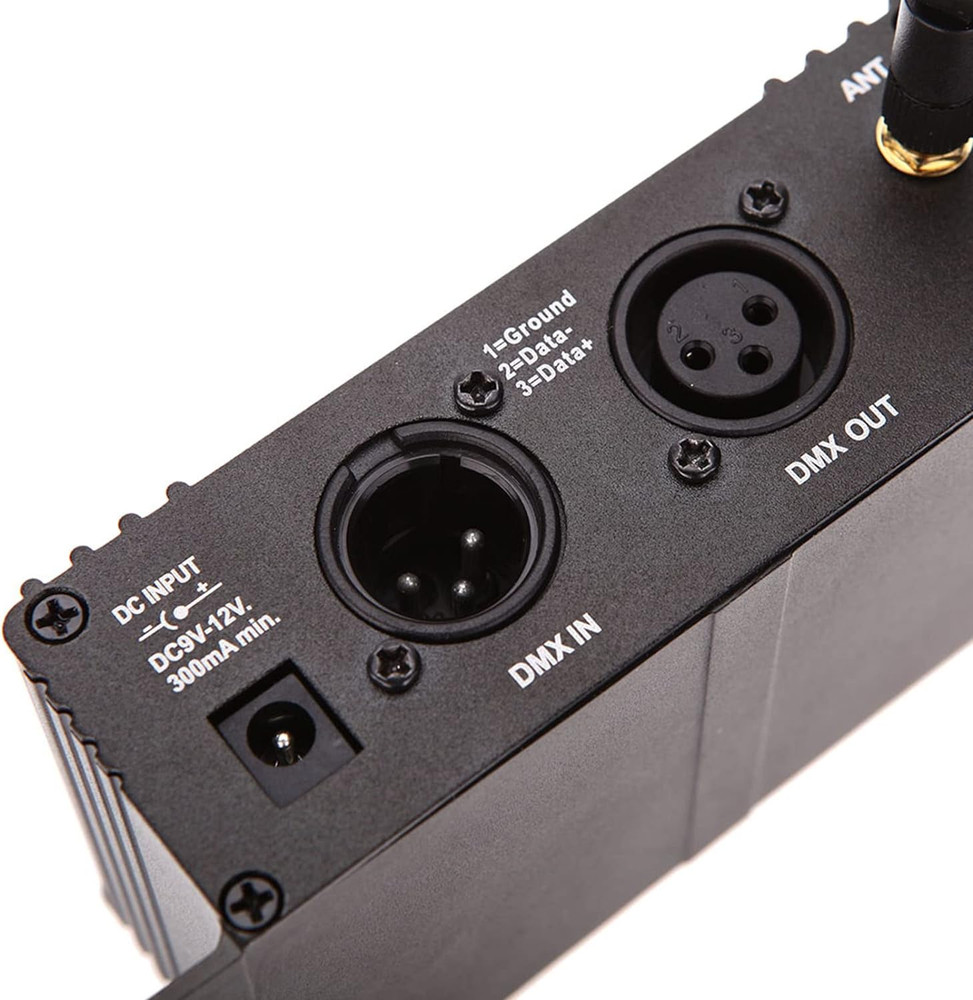 DMX 512 Controller 2.4G Wireless Transmitter Receiver LCD Display Power Adjustab