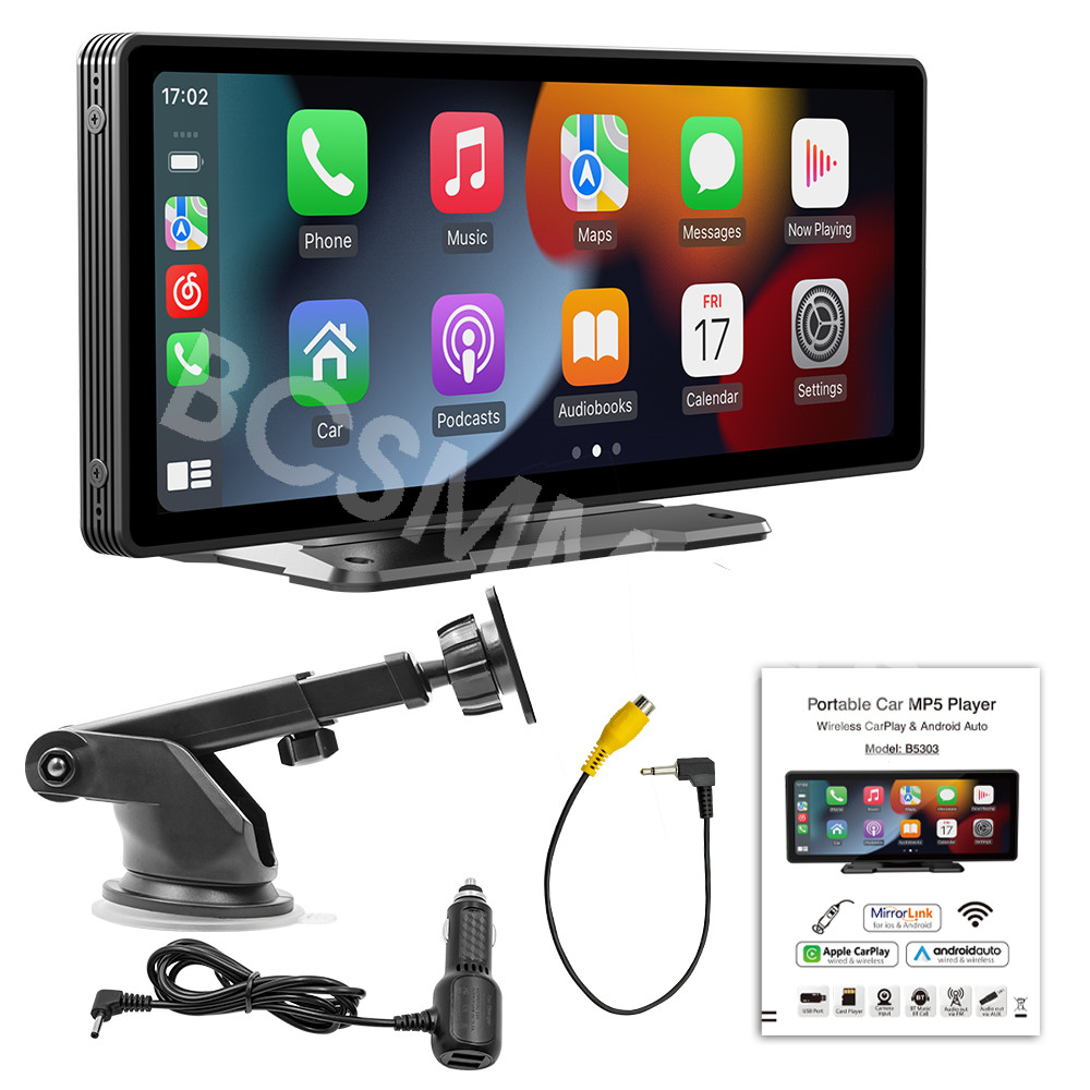 Portable Car Radio Multimedia Player 9.3in For Apple Carplay BT/FM Mirror Link