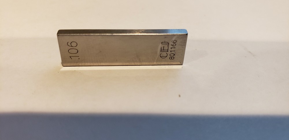 .106" CEJ Rectangular Steel Gage Gauge Block