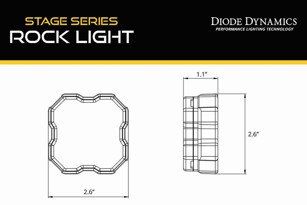 Diode Dynamics DD7465 Magnetic mounting kit for your Rock Light.