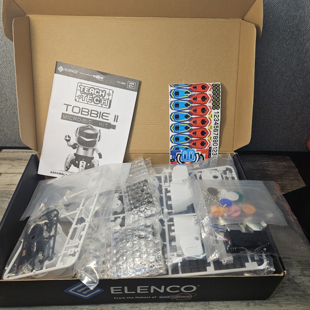TOBBIE II Micro Bit- Build Coding Robot Kit- Edu STEM Toy - Open Box - Complete