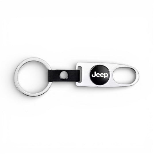 Jeep Keychain & Valve Cap Bundle – Silver