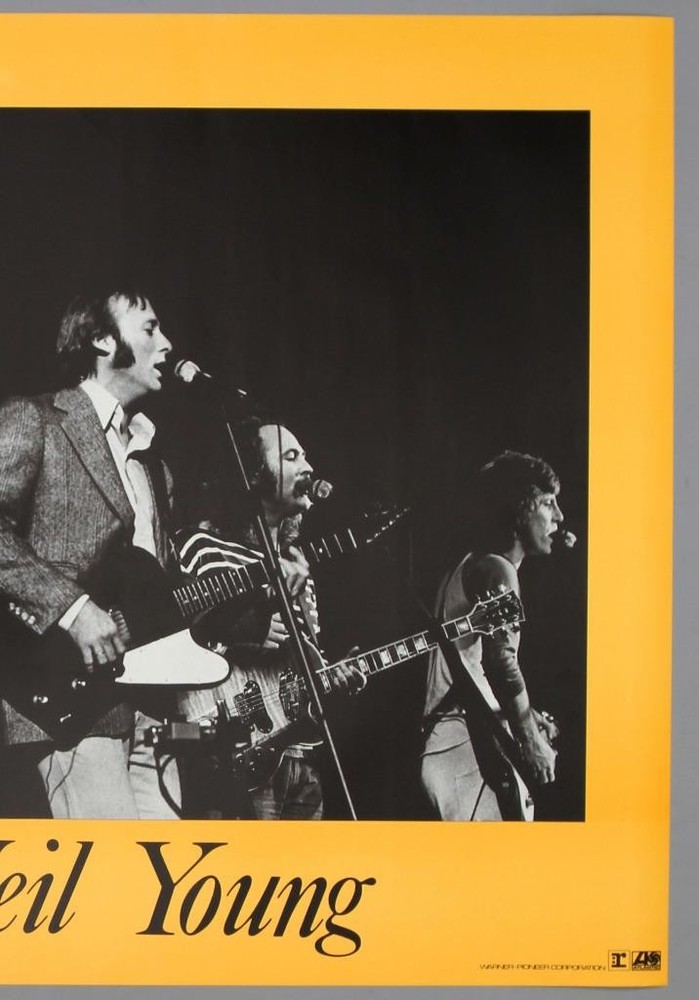 CROSBY, STILLS, NASH & YOUNG – rare early 1970s Atlantic/Warner promo poster