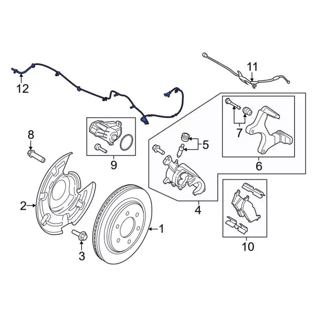 Genuine Ford ABS Wheel Speed Sensor ML3Z-15K857-C