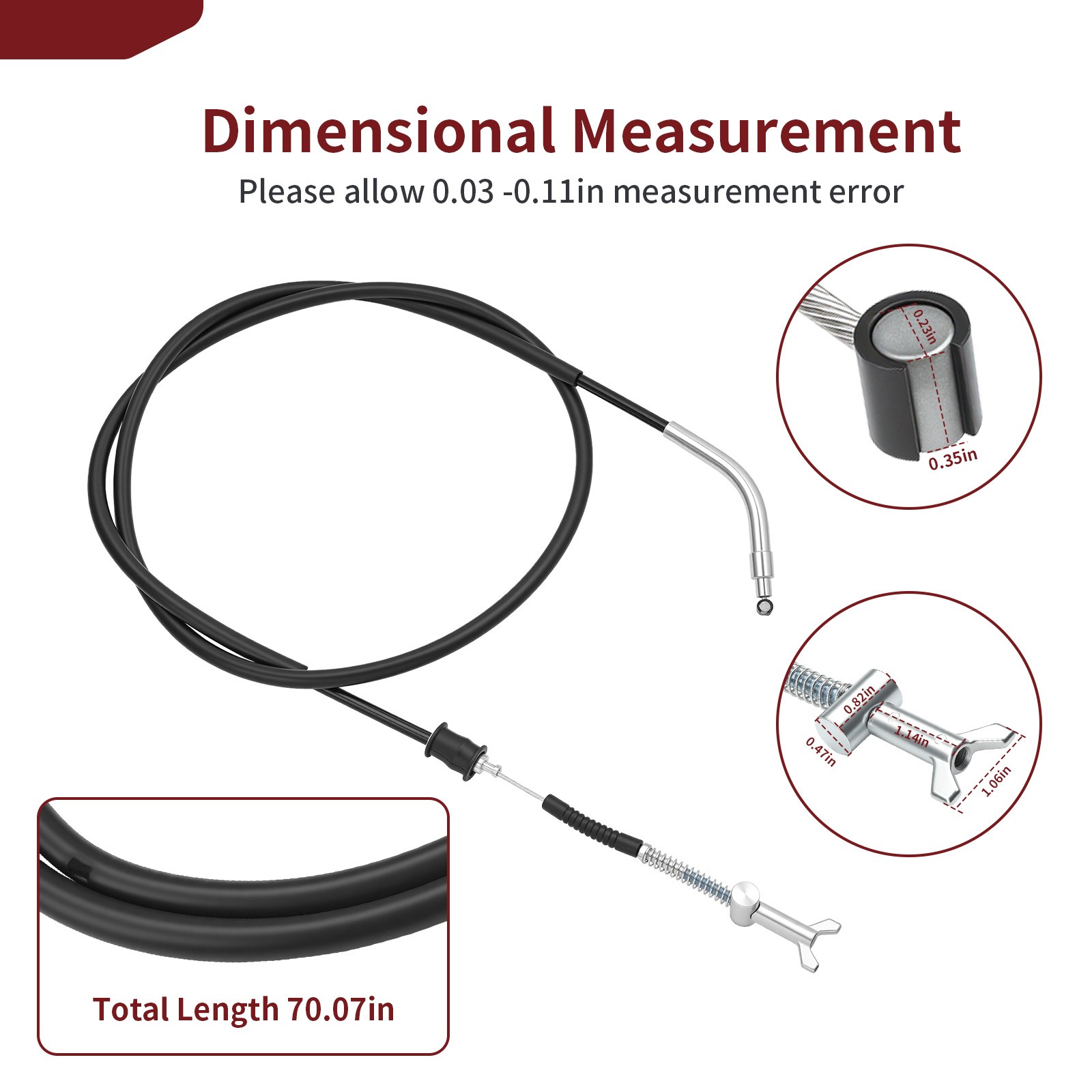 Rear Park Hand Brake Cable For Suzuki Ozark 250 LT-F250 2007-2014 58810-05G11