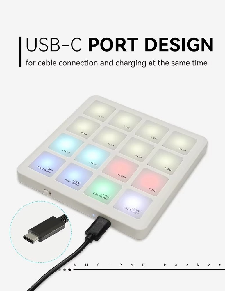 M-VAVE SMC-PAD POKET Wireless MIDI Controller Portable for Percussion Keyboards