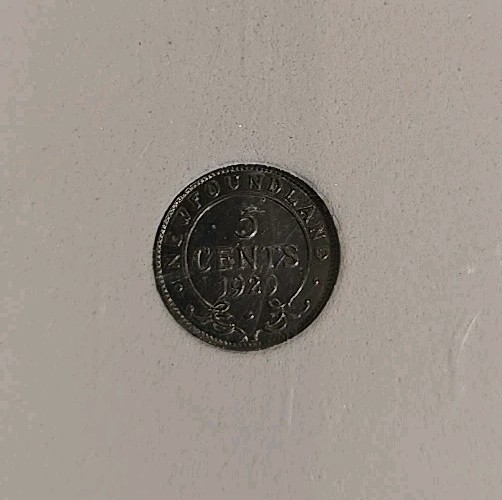 1929 5 Cent New Foundland