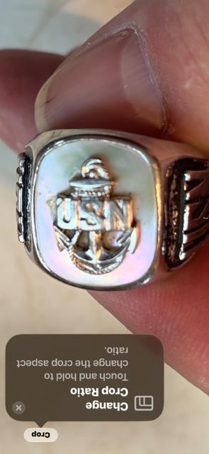 Gram Sterling Silver United States Navy Ring WW 2