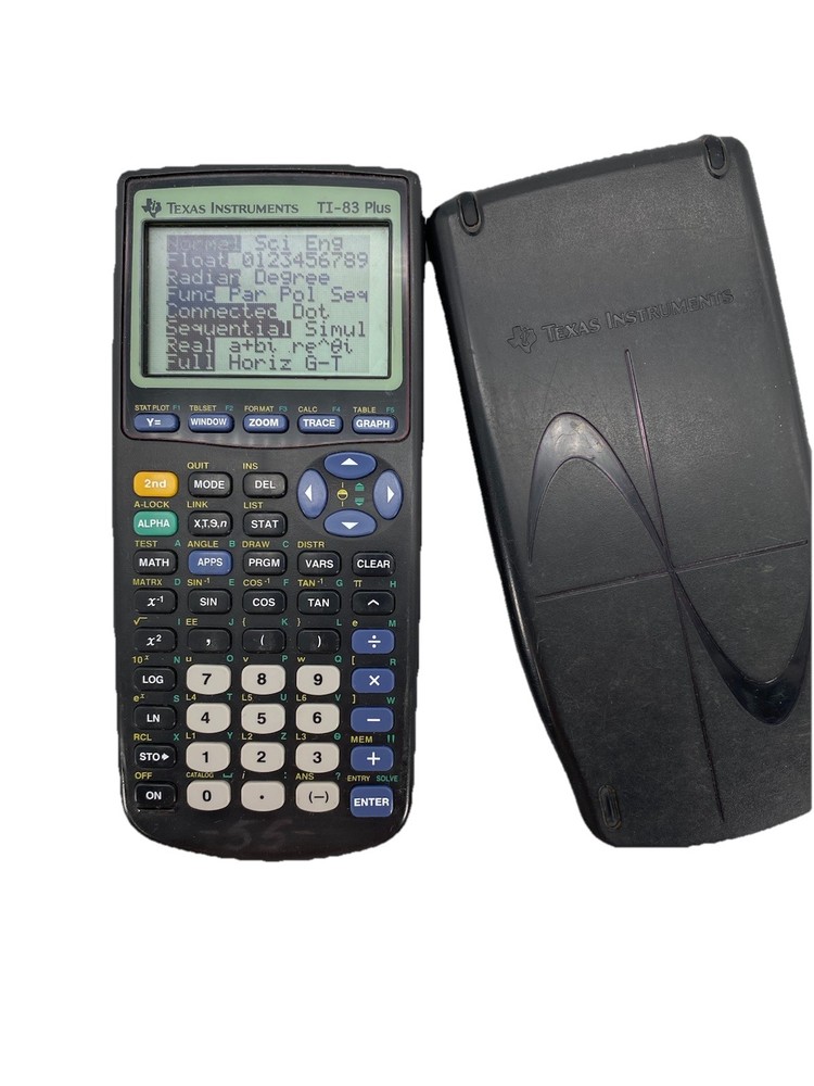 Texas Instruments TI-83 Plus Graphing Calculator Black Cover Working Students