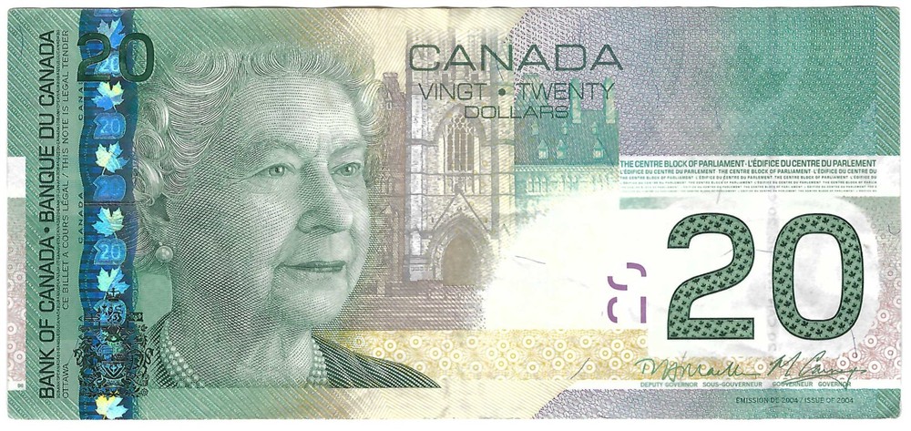 Canada 20 Dollars 2004 (2011) VF "BID" Macklem/Carney