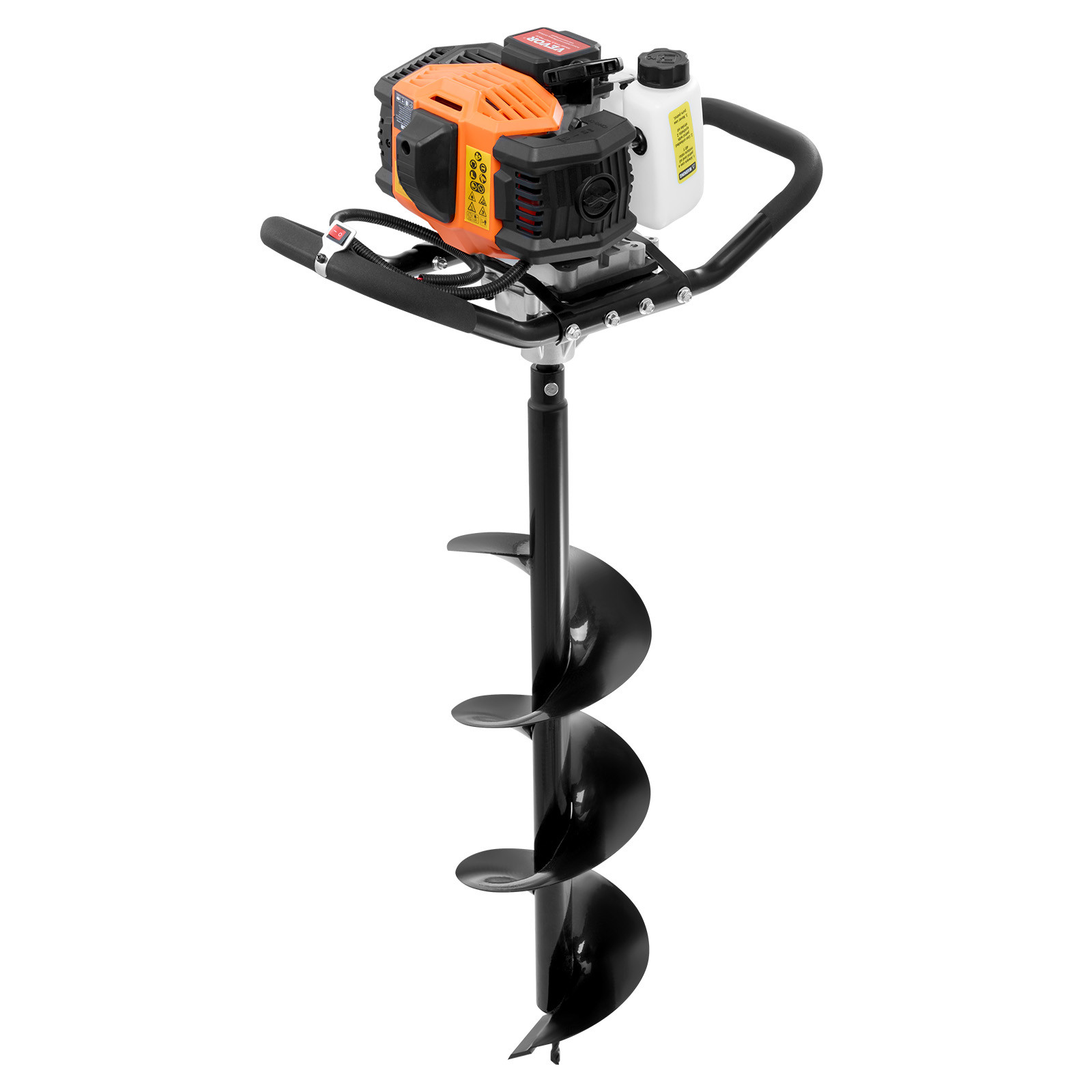 VEVOR 63CC 2400W Gas Post Hole Digger with 8-Inch Drill Bits