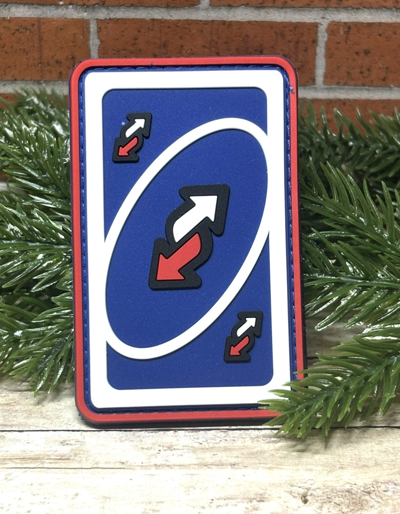 PVC Uno Reverse Card Patch - Tactical Morale Patch - USA Uno Card Patch