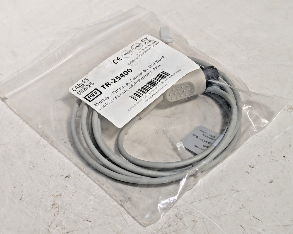 TR-25400 Mindray Datascope Compatable ECG Trunk Cable D-1340 3/5 Leads, AHA