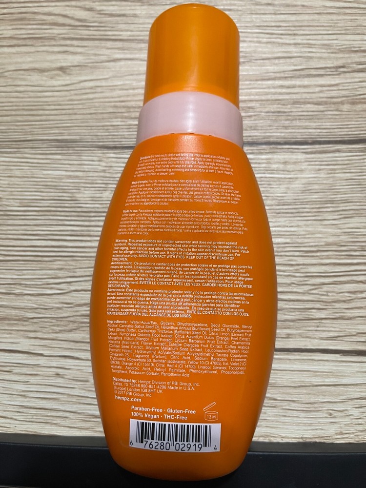 Hempz Yuzu & Starfuit Instant Sunless Medium Bronzing Mousse 8.5