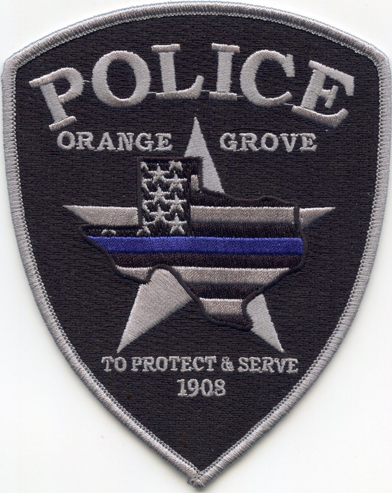 ORANGE GROVE TEXAS Thin Blue Line POLICE PATCH