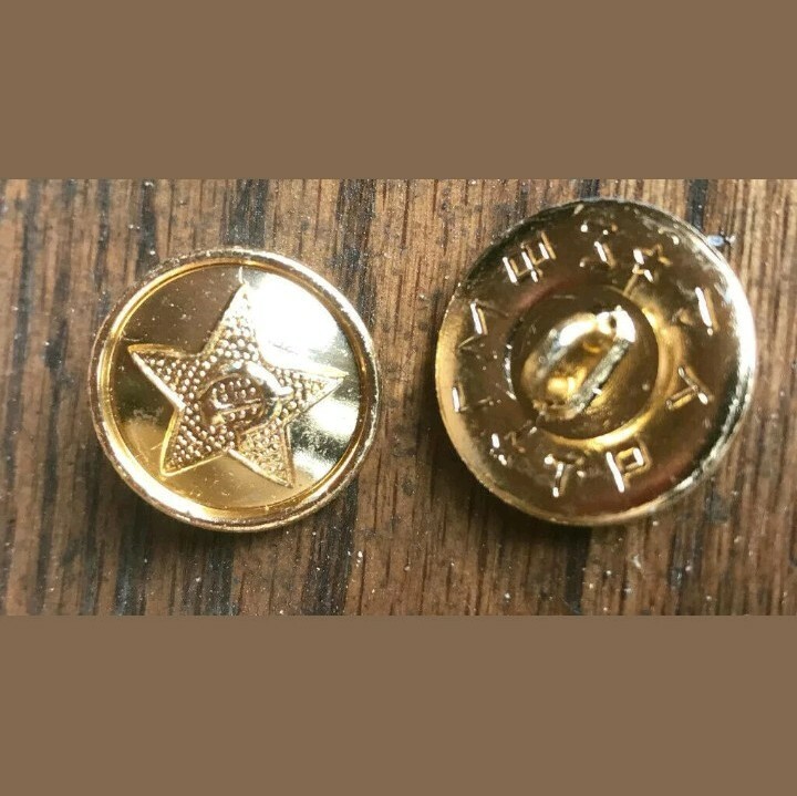 ✅ SOVIET UNION ARMY UNIFORM BUTTON LOT OF 10 BUTTONS - 22MM SIZE nos
