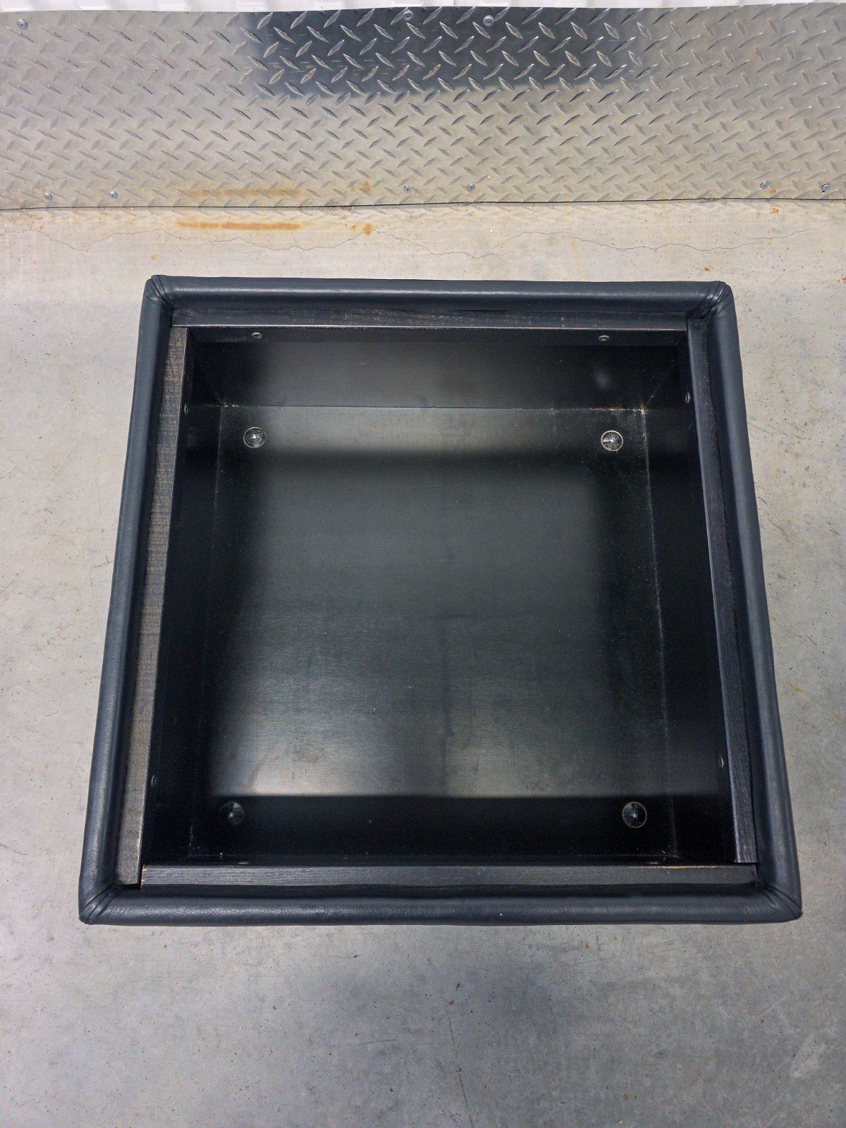 Ekornes Stressless "Soft" Leather Storage Ottoman | Black | Locking Casters