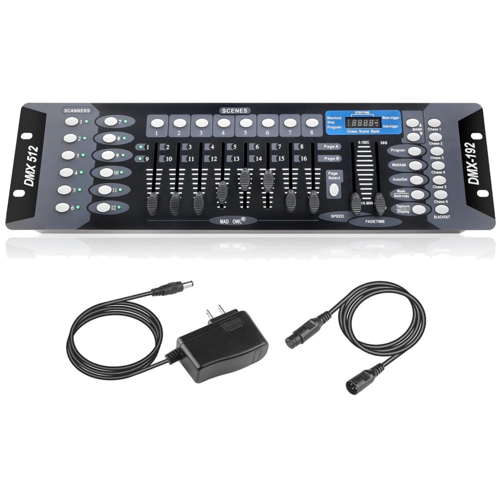DMX512 Light Controller 192 Ch with Cables