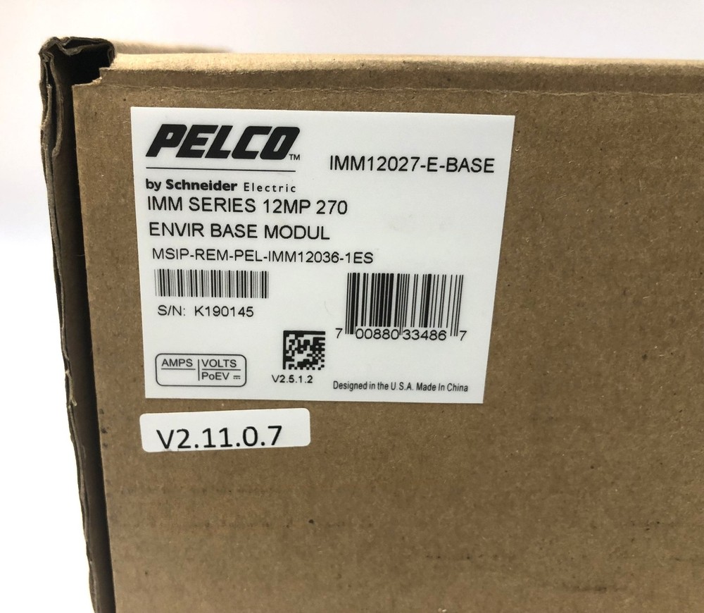 NEW PELCO IMM12027-E-Base IMM 12MP 270° Panoramic Security Camera Base Module