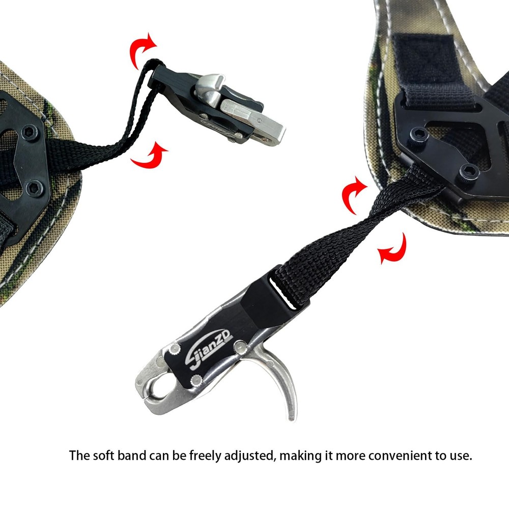 Adjustable Wristband Release Aid Trigger, Index Finger Release Archery, Flexi...