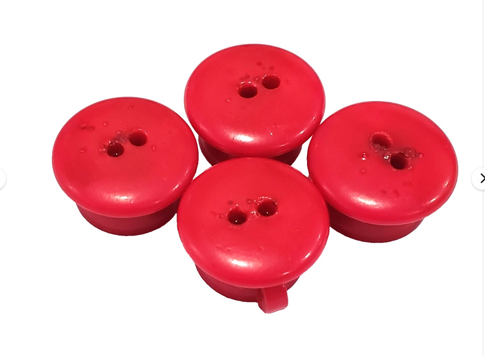 Red Celluloid Tea or Coffee Cup Vintage Realistic Button