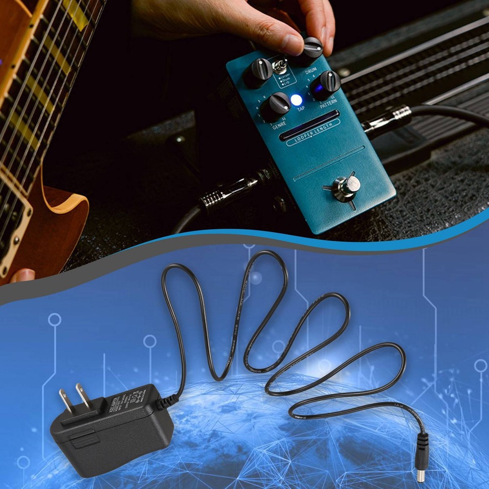 Guitar Feeects Pedal Mains Replacement Supply AC Adaptor 9V 1A J6B76339