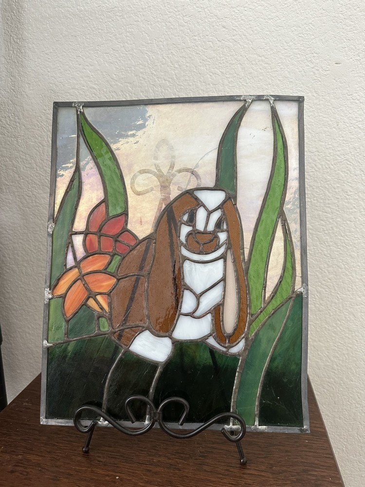 Stained Glass Panel Bunny