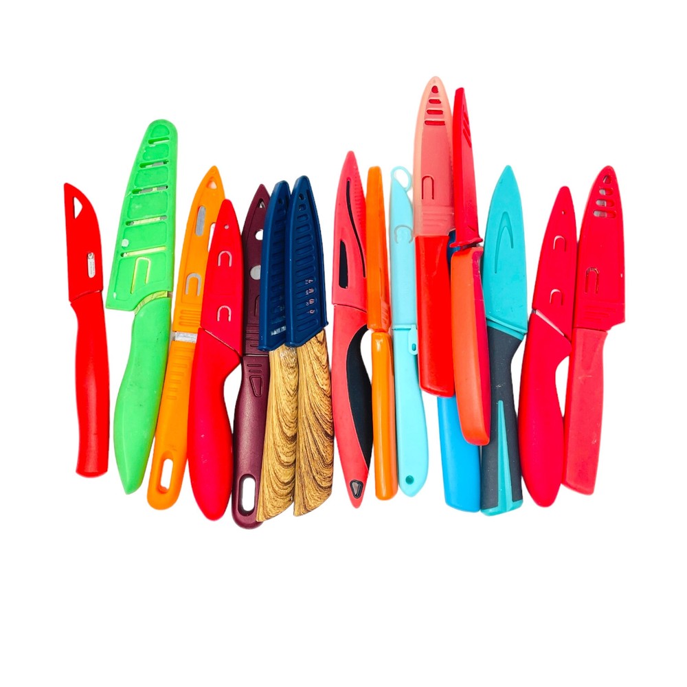 16 Pcs Assorted Multicolor Knife Set With Blade Guards