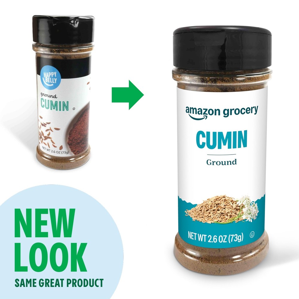 Amazon Grocery, Ground Cumin, Kosher, 2.6 Oz Bottle